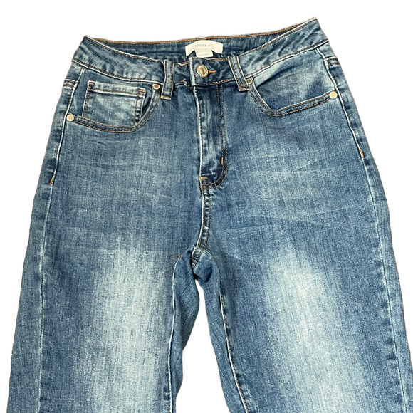 Forever 21 Jeans Size 26 Blue Womens Ankle Denim Cotton Stretch Blend 25X27 - Picture 2 of 6